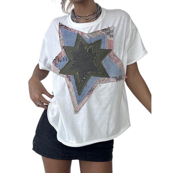 TRICIA FIX x FREE PEOPLE Vintage Star Tee Size M New w/ Tag MSRP $128 SOO - Picture 5 of 7